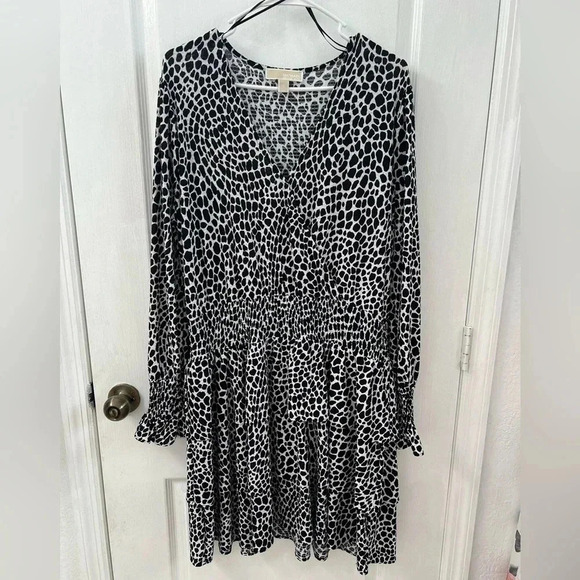 Michael Kors Dresses & Skirts - Michael Kors black and white animal print dress (Size XL)
